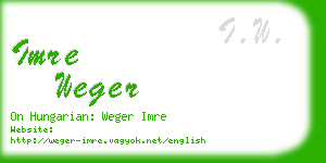 imre weger business card